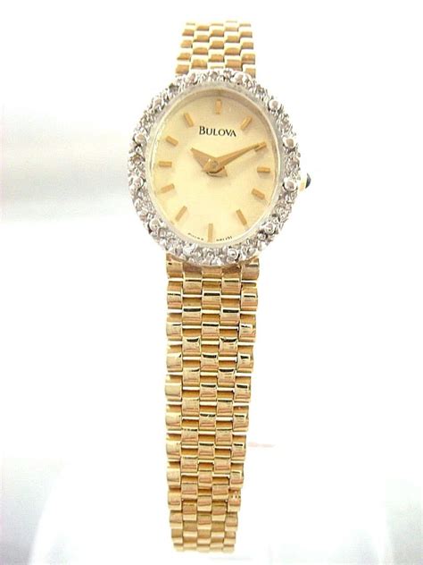 bulova 14k gold ladies watch